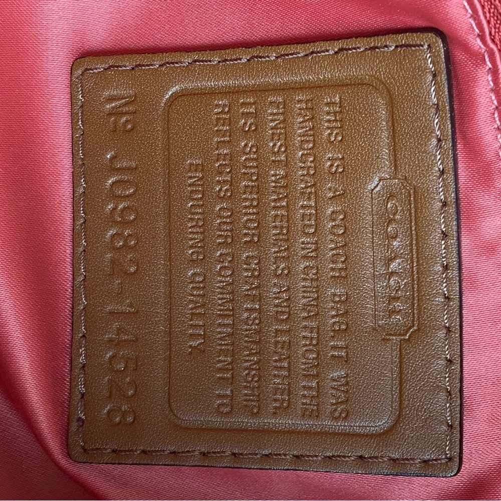 Coach Beige and Brown Signature Canvas Satchel. - Picture 13 of 15